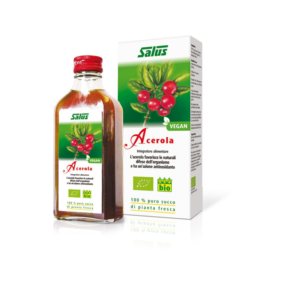 ACEROLA SUCCO € 13,60 integratore alimentare per  VIE RESPIRATORIE e DIFESE IMMUNITARIE