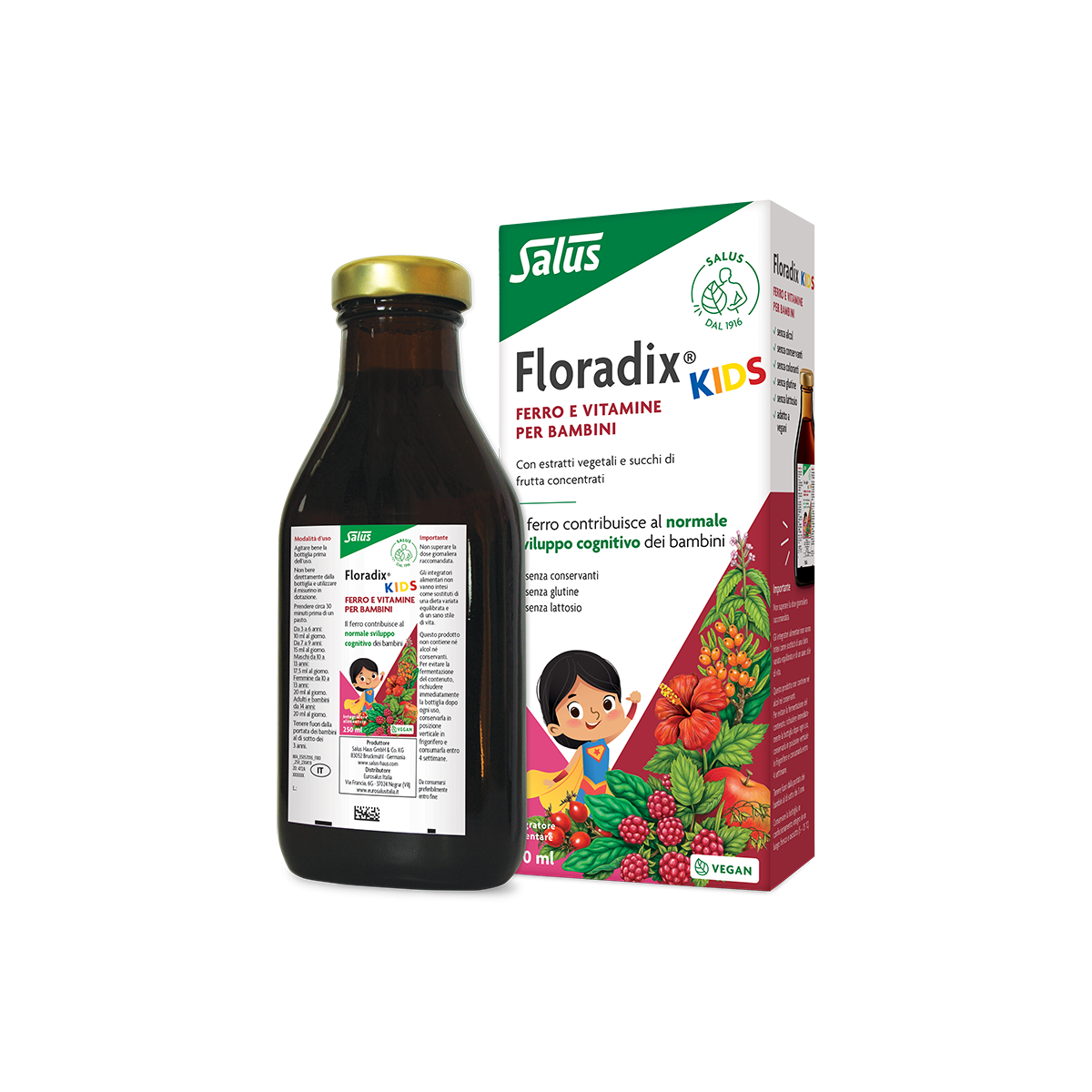 FLORADIX KIDS® integratore alimentare per  INTEGRA IL FERRO