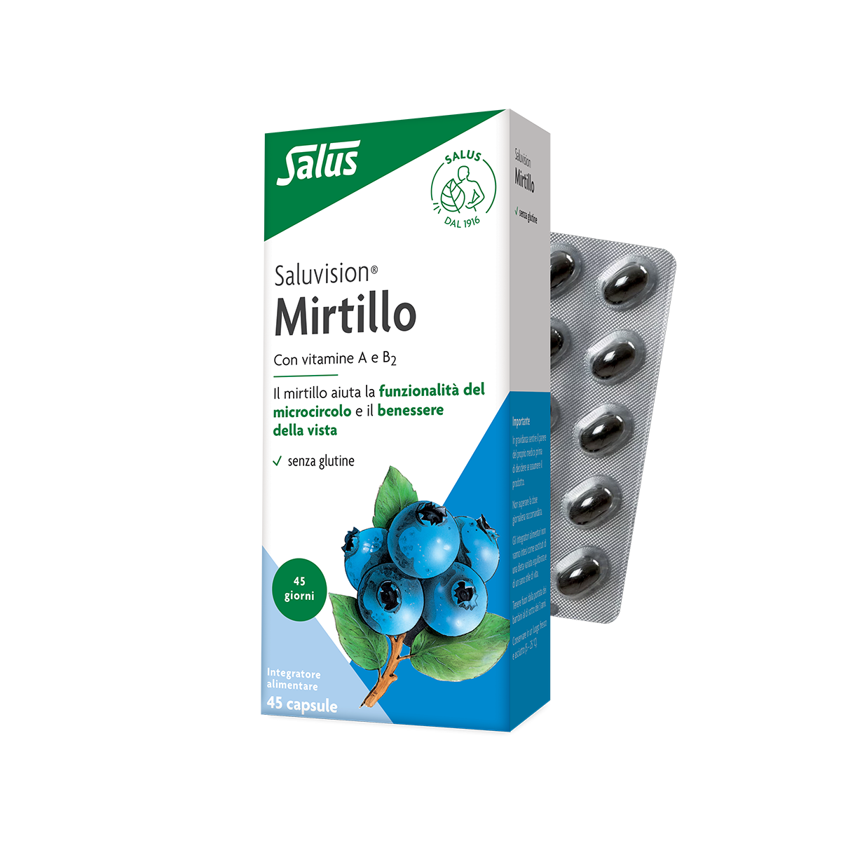 MIRTILLO Saluvision integratore alimentare per  VISTA e CIRCOLAZIONE