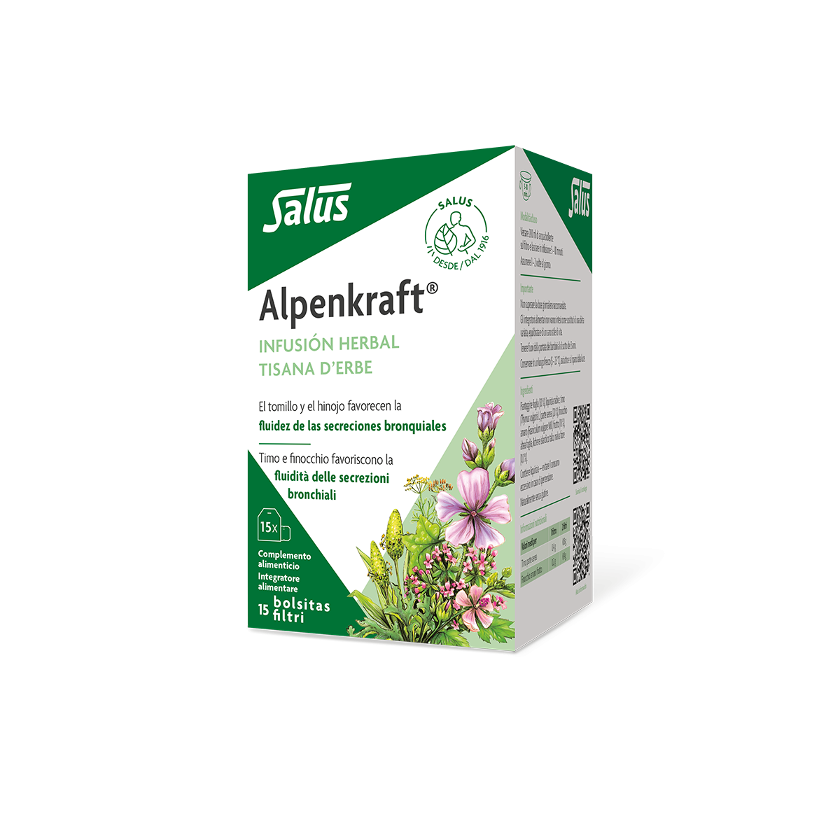 ALPENKRAFT® Tisana integratore alimentare per BENESSERE VIE RESPIRATORIE / DIFESE IMMUNITARIE