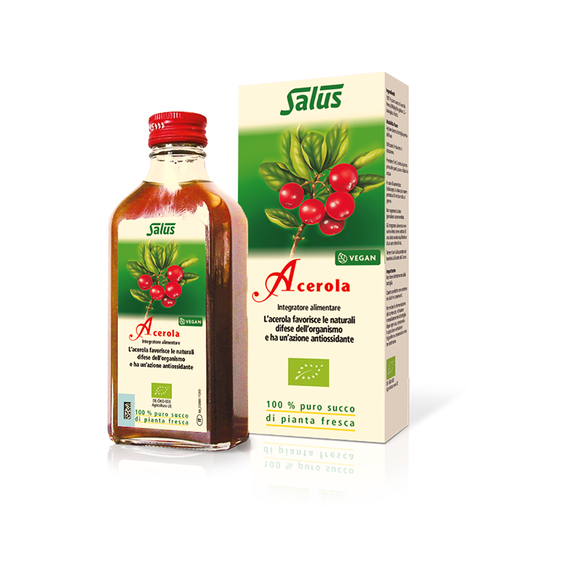 ACEROLA SUCCO integratore alimentare per  VIE RESPIRATORIE e DIFESE IMMUNITARIE